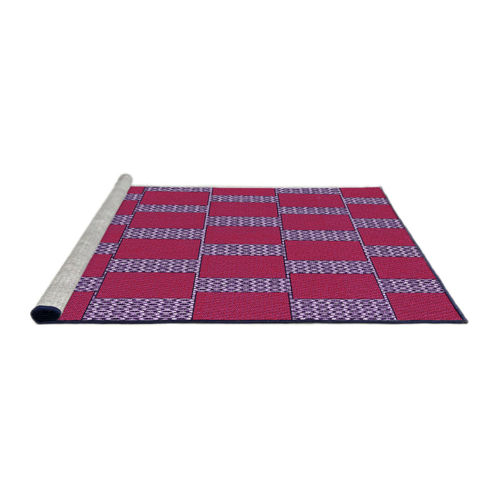Sideview of Machine Washable Transitional Raspberry Red Rug, wshpat545pur