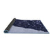 Thickness of Patterned Night Blue Rug, pat546blu