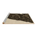 Sideview of Machine Washable Transitional Camel Brown Rug, wshpat546brn