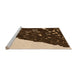 Sideview of Machine Washable Transitional Brown Sand Brown Rug, wshpat546org