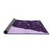 Thickness of Patterned Dark Purple Rug, pat546pur