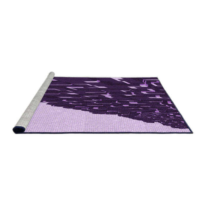 Sideview of Machine Washable Transitional Dark Purple Rug, wshpat546pur