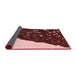 Thickness of Patterned Light Coral Pink Rug, pat546rd