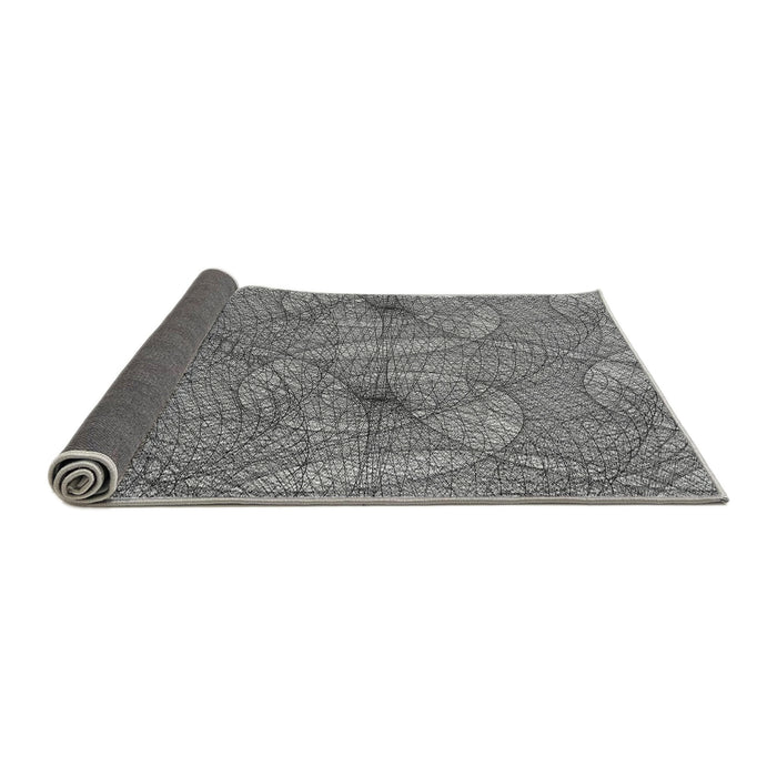 Thickness of Patterned Dark Gray Rug, pat547gry