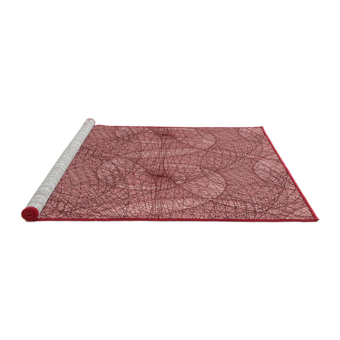 Sideview of Machine Washable Transitional Light Coral Pink Rug, wshpat547rd
