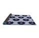 Thickness of Patterned Blue Rug, pat548blu