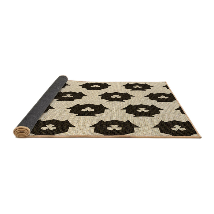 Thickness of Patterned Milk Chocolate Brown Rug, pat548brn
