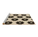 Sideview of Machine Washable Transitional Chocolate Brown Rug, wshpat548brn