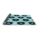 Thickness of Patterned Medium Teal Green Rug, pat548lblu