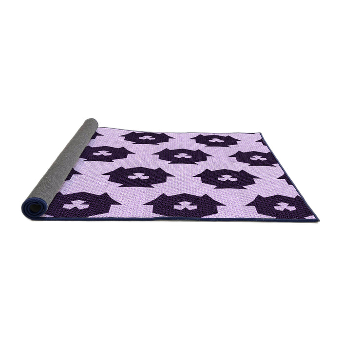 Thickness of Patterned Blossom Pink Rug, pat548pur
