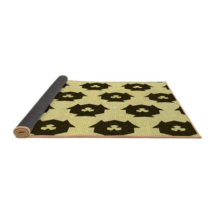 Thickness of Patterned Bakers Brown Rug, pat548yw
