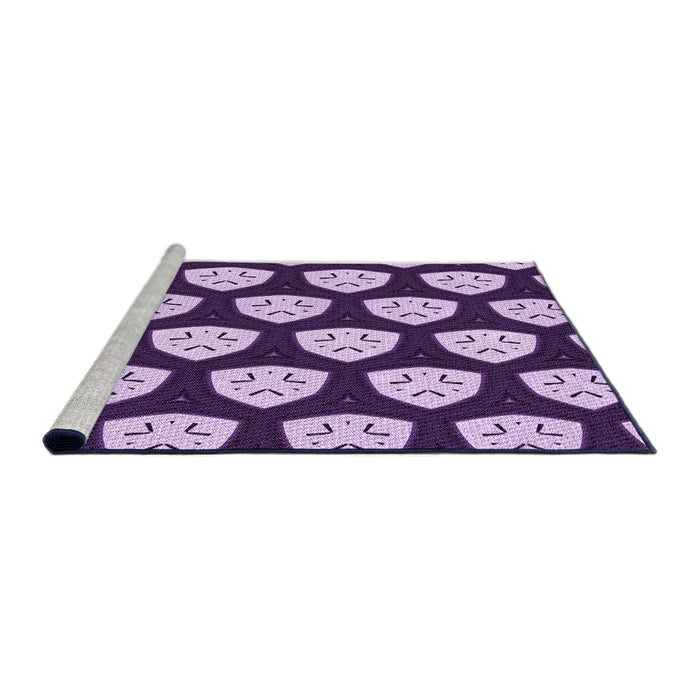Sideview of Machine Washable Transitional Mauve Purple Rug, wshpat549pur