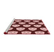 Sideview of Machine Washable Transitional Pastel Pink Rug, wshpat549rd