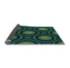 Patterned Deep Teal Green Rug, pat55lblu