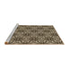 Sideview of Machine Washable Transitional Brown Sugar Brown Rug, wshpat550brn