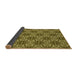 Thickness of Patterned Golden Brown Yellow Rug, pat550yw