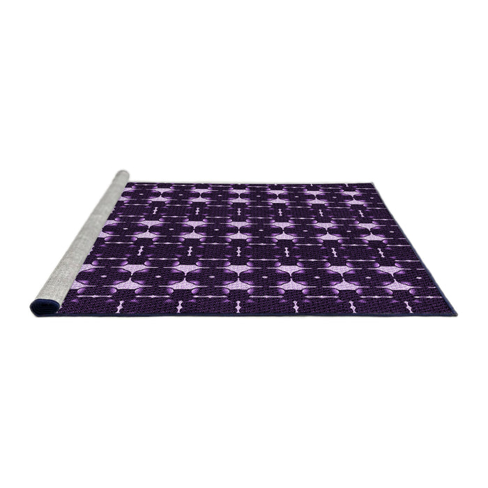 Sideview of Machine Washable Transitional Deep Purple Rug, wshpat551pur