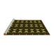 Sideview of Machine Washable Transitional Black Rug, wshpat551yw