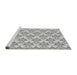 Sideview of Machine Washable Transitional Gray Rug, wshpat552gry