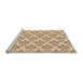 Sideview of Machine Washable Transitional Light Brown Rug, wshpat552org