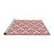 Sideview of Machine Washable Transitional Indian Red Rug, wshpat552rd