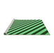 Sideview of Machine Washable Transitional Deep Emerald Green Rug, wshpat553grn