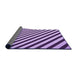 Thickness of Patterned Purple Rug, pat553pur