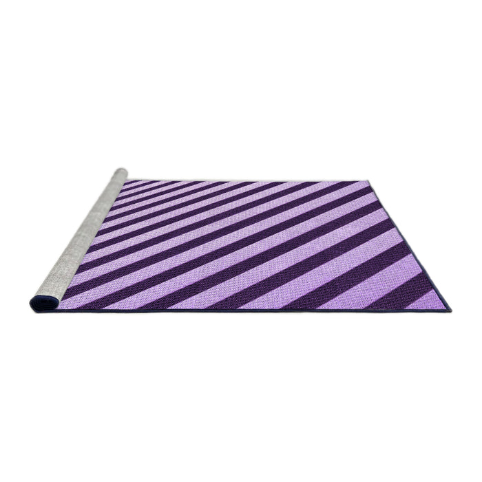 Sideview of Machine Washable Transitional Purple Rug, wshpat553pur