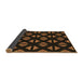 Thickness of Patterned Saddle Brown Rug, pat555brn