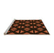 Sideview of Machine Washable Transitional Mahogany Brown Rug, wshpat555org