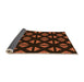 Thickness of Patterned Mahogany Brown Rug, pat555org