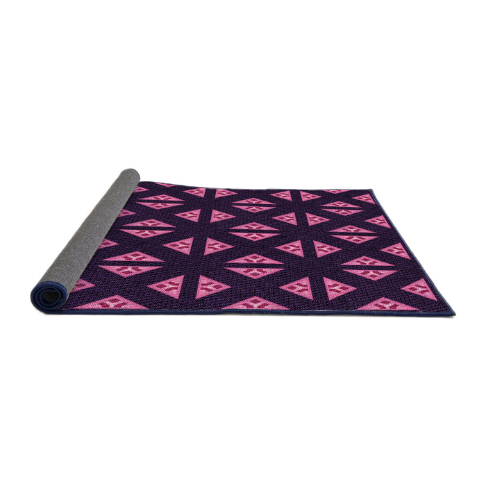 Thickness of Patterned Deep Purple Rug, pat555pur