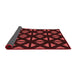 Thickness of Patterned Fire Brick Red Rug, pat555rd