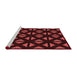 Sideview of Machine Washable Transitional Fire Brick Red Rug, wshpat555rd