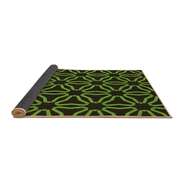 Thickness of Patterned Green Rug, pat556brn