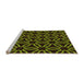 Sideview of Machine Washable Transitional Dark Yellow Green Rug, wshpat556org