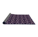 Thickness of Patterned French Lilac Purple Rug, pat556pur