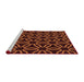 Sideview of Machine Washable Transitional Chocolate Brown Rug, wshpat556rd