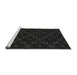 Sideview of Machine Washable Transitional Black Rug, wshpat557gry
