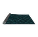 Thickness of Patterned Black Rug, pat557lblu