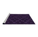 Sideview of Machine Washable Transitional Midnight Gray Rug, wshpat557pur