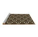 Sideview of Machine Washable Transitional Peru Brown Rug, wshpat558brn