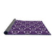 Thickness of Patterned Purple Rug, pat558pur