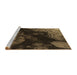 Sideview of Machine Washable Transitional Light Brown Rug, wshpat559brn