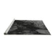 Sideview of Machine Washable Transitional Charcoal Black Rug, wshpat559gry