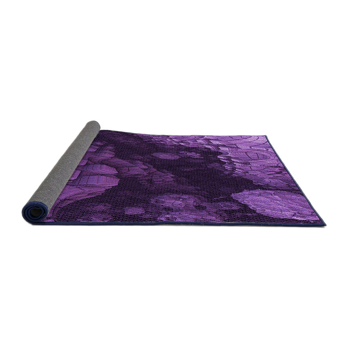 Thickness of Patterned Jasmine Purple Rug, pat559pur