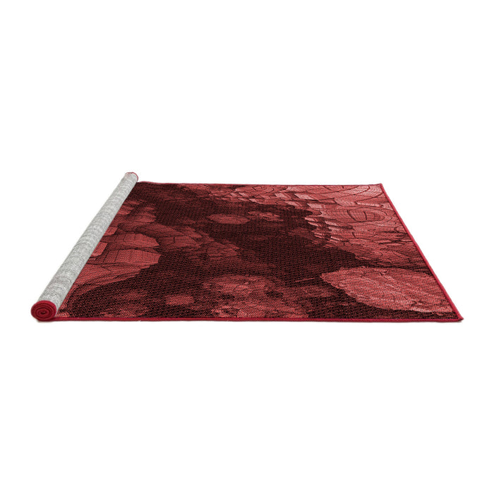 Sideview of Machine Washable Transitional Red Rug, wshpat559rd