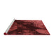 Sideview of Machine Washable Transitional Red Rug, wshpat559rd