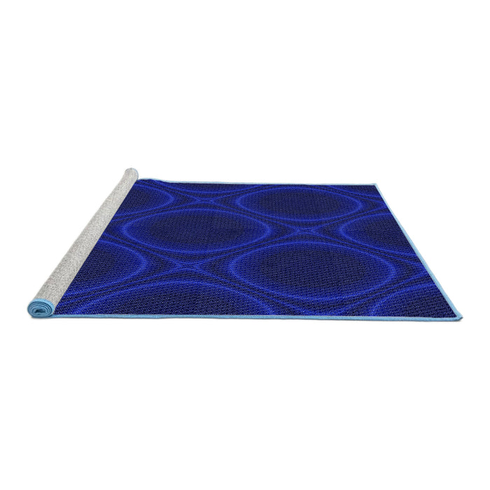 Machine Washable Transitional New Midnight Blue Rug in a Bedroom, wshpat56blu