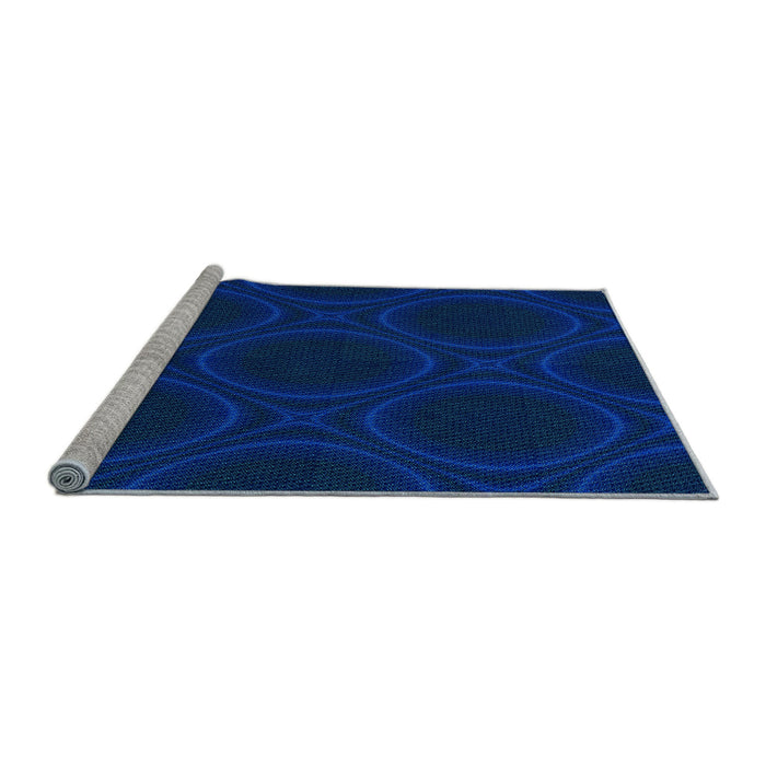 Machine Washable Transitional New Midnight Blue Rug in a Bedroom, wshpat56lblu